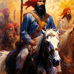 Sikhism&#39;s Celestial Journey | 550+ DPI Poster | Religious Art | Sikh Art | Sikh Gifts | Sikh Wall Art