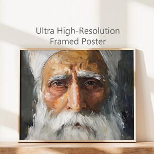 Sikh Guru Portrait | Oil Painting | 550+ DPI Framed Sikh Poster | Sikh Wall Art | Sikh Art | Sikh Print | Sikh Gifts | Sikh Wall Art