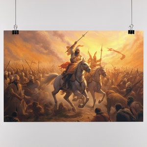 The Battle of Muktsar | Sikh Poster | Sikh Art | Wall Decor | Sikh Wall Art | Printable