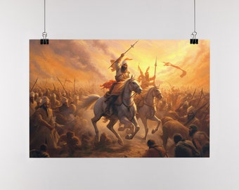 The Battle of Muktsar | Sikh Poster | Sikh Art | Wall Decor | Sikh Wall Art | Printable