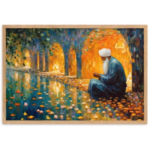 The Silent Symphony | Pre-Framed Matte Poster | Religious Art | Sikh Art | Sikh Gifts | Sikh Wall Art