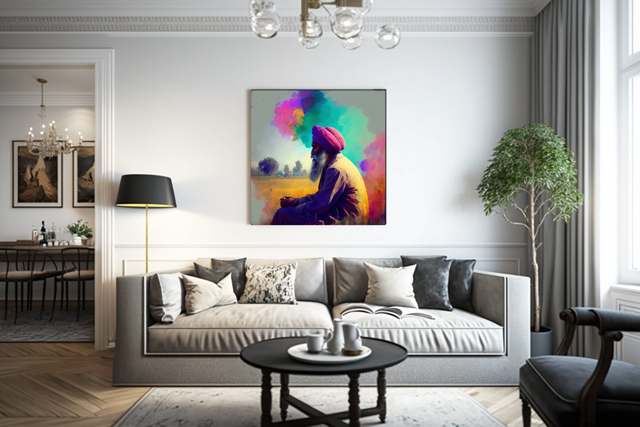 The Colors of Enlightenment: A Beautiful Image of a Sikh Guru at Peace ...