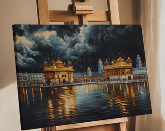 Gurdwara Sikh Art Golden Temple Canvas Unframed Sikh Wall Art Sikhism Gurdwara Sahib Wallpaper Sikh Gift Home Decor Sikh Art Oil Painting