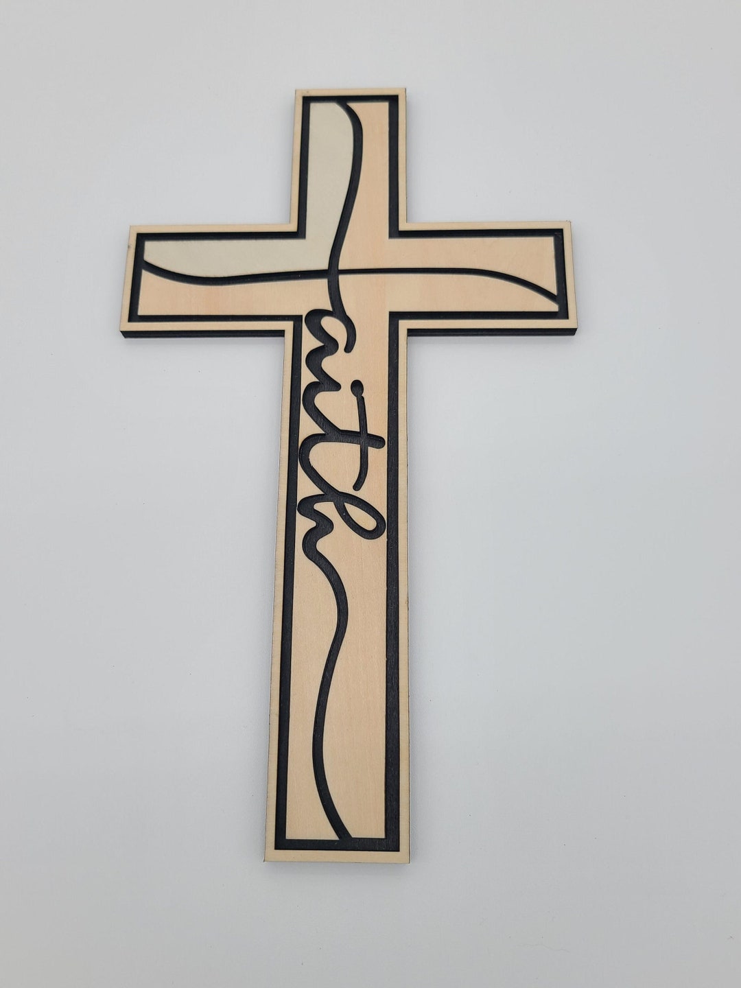 Wood Cross Religious Gift Faith Cross Wall Art Etsy