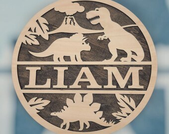 Arte mural personalizado de dinosaurios