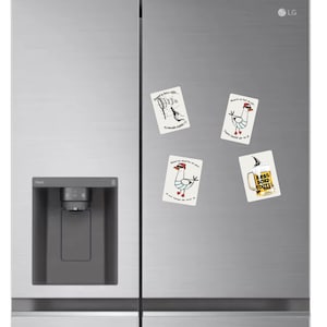 Set mit 4 Kühlschrankmagneten mit Seemannssprüchen