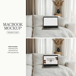 Aesthetic MacBook Mockup | Laptop Mockup | Website Mockup | Realistic Apple Device | Digital Products | Etsy Listing Mockup | Modern | PSD