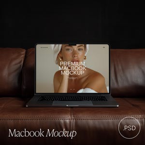 Aesthetic MacBook Mockup | Modern Laptop Mockup | Website Mockup | Realistic Apple Device | Digital Products | Etsy Listing Mockup | PSD