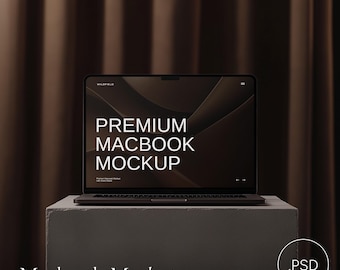 Aesthetic MacBook Mockup | Modern Laptop Mockup | Website Mockup | Realistic Apple Device | Digital Product | Etsy Listing Mockup | PSD
