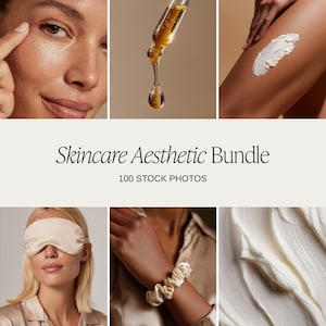 100 Beauty Stock Photos Collection, Skincare Stock Images, Female Model Beauty Photography, Diverse Women Images, Digital Images Bundle