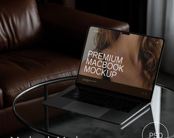 美しいMacBookモックアップ | モダンなラップトップモックアップ | ウェブサイトモックアップ | リアルなAppleデバイス | デジタル製品 | Etsyリスティングモックアップ | PSD