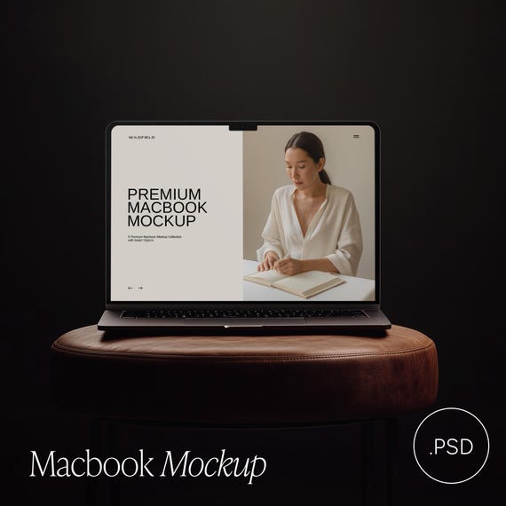 Aesthetic MacBook Mockup | Modern Laptop Mockup | Website Mockup | Realistic Apple Device | Digital Products | Etsy Listing Mockup | PSD