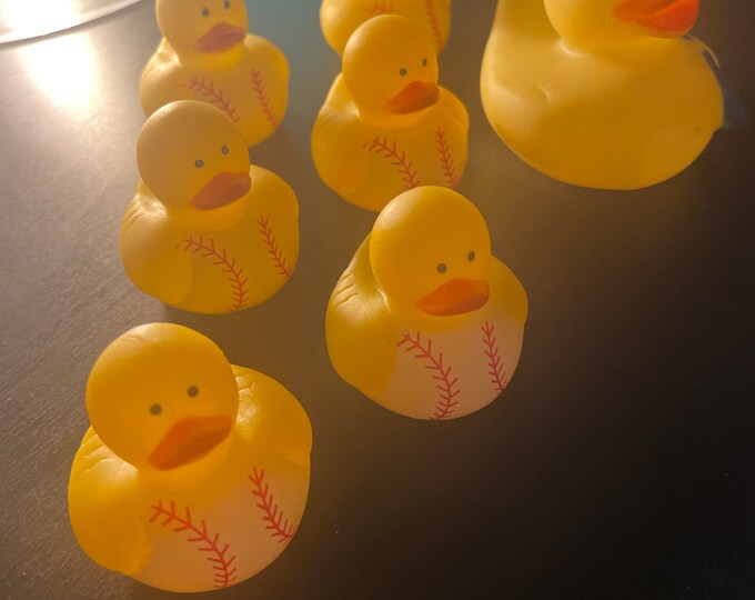 6 Pack Mini Baseball Rubber Ducks Etsy