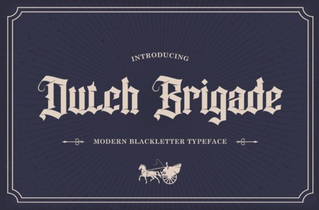 Dutch Brigade Font, Script Font, Beautiful Font, Vintage Font, Retro ...