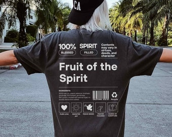 Fruit Of The Spirit Shirt Galatians Shirt Faith Based Shirts Scripture Tee Christian Merch Christian Aesthetic Shirt Bible Based Gifts