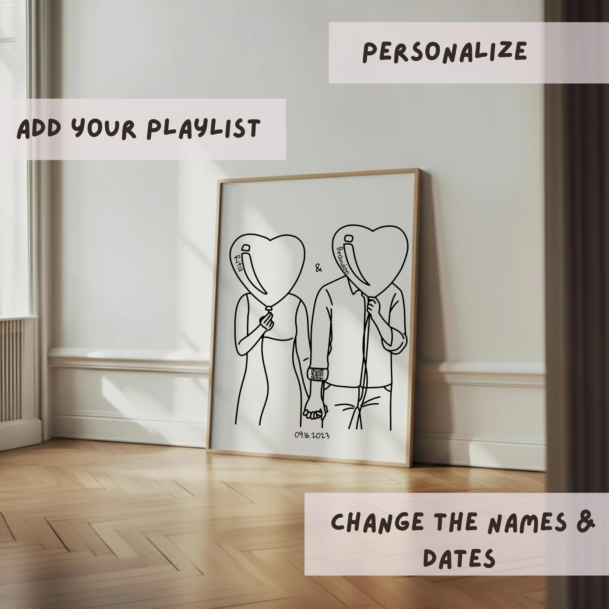 Minimalist QR Code Wall Art | Personalized Spotify Playlist Template ...