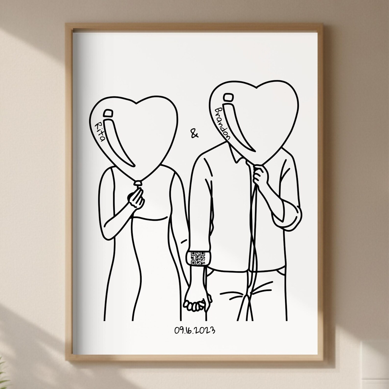 Minimalist QR Code Wall Art | Personalized Spotify Playlist Template ...