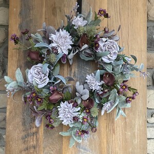 Purple floral wreath