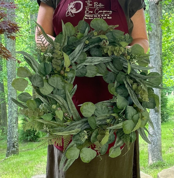 Mixed eucalyptus wreath