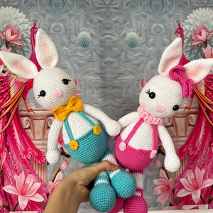 Giocattolo coniglio Amigurumi, coniglietto all&#39;uncinetto, coniglietto lavorato a maglia, bambola Amigurumi, coniglio giocattolo lavorato a maglia, regalo per bambini, coniglietto all&#39;uncinetto, coniglietto Amigurumi fatto a mano