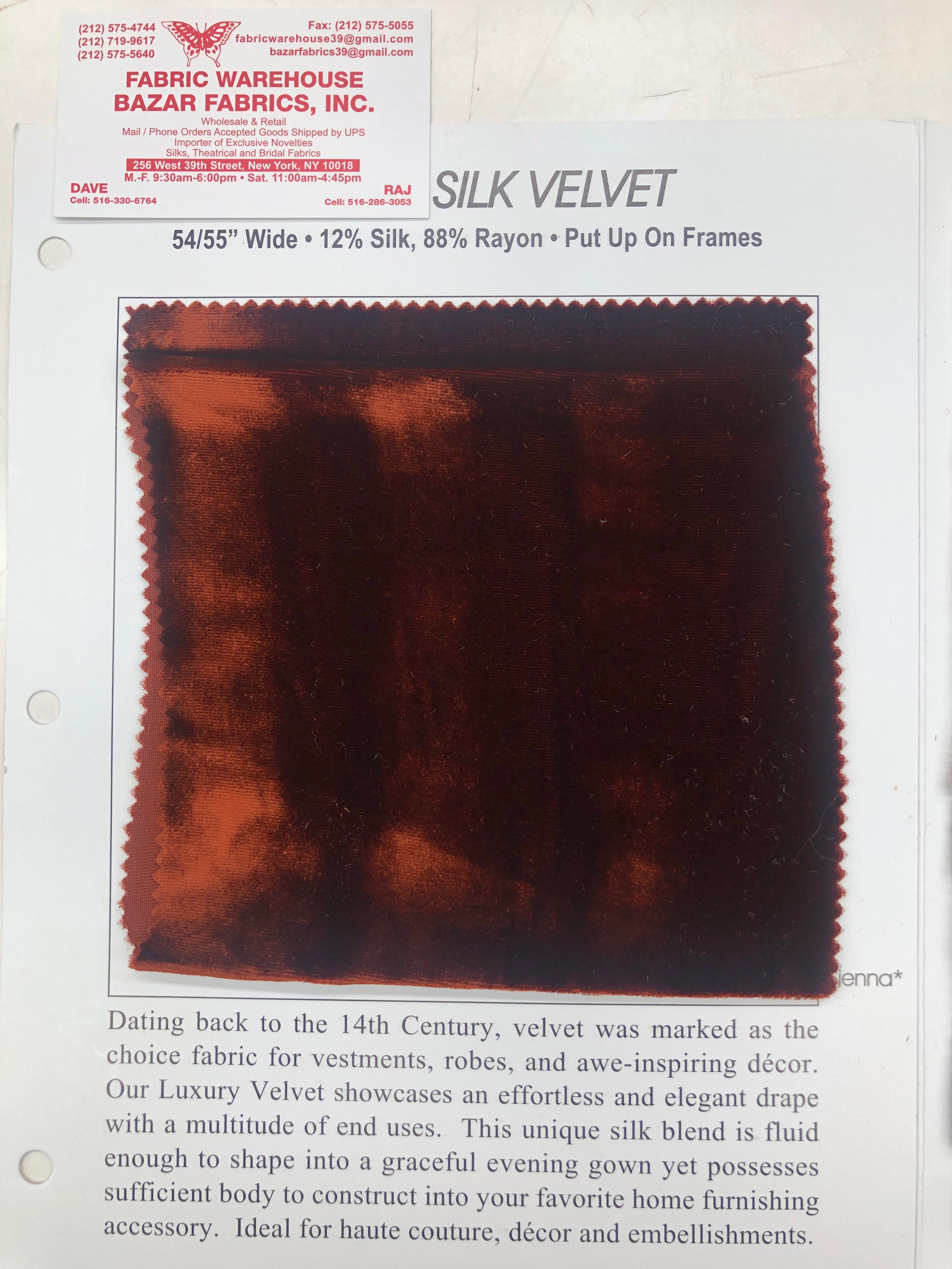 Silk Velvet - Etsy
