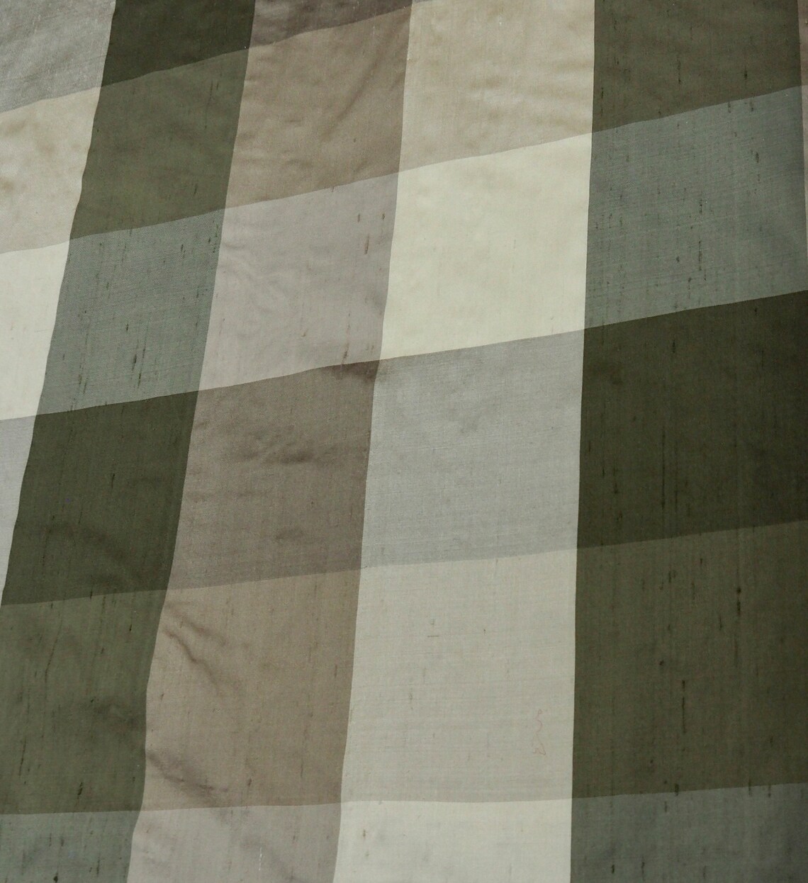 Blue 320 Plaid Silk Shantung