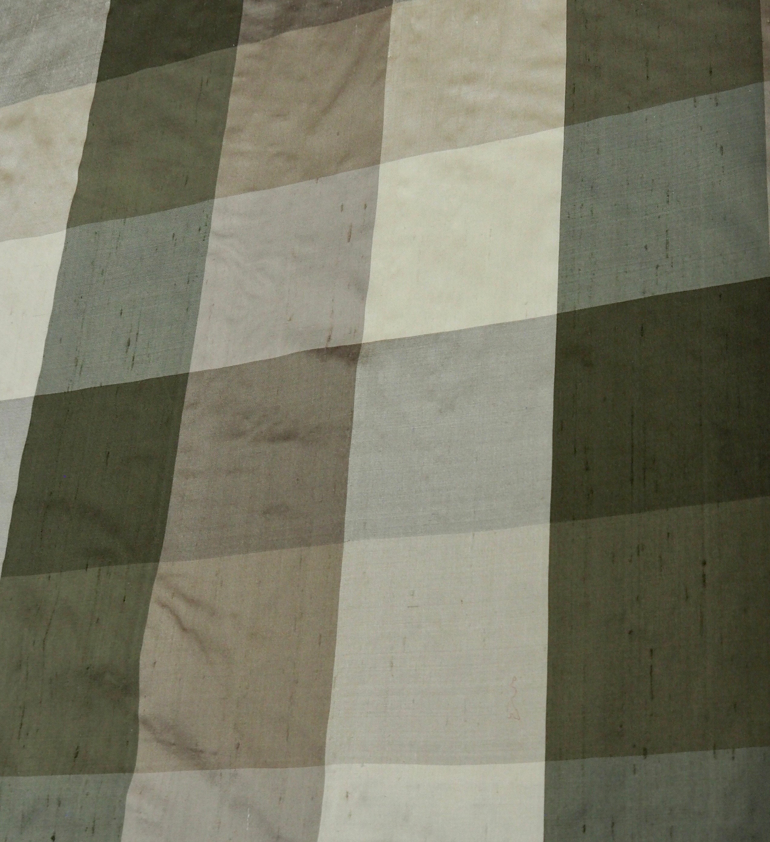 Multicolor Plaid Silk Shantung 95 Fabric main image 1