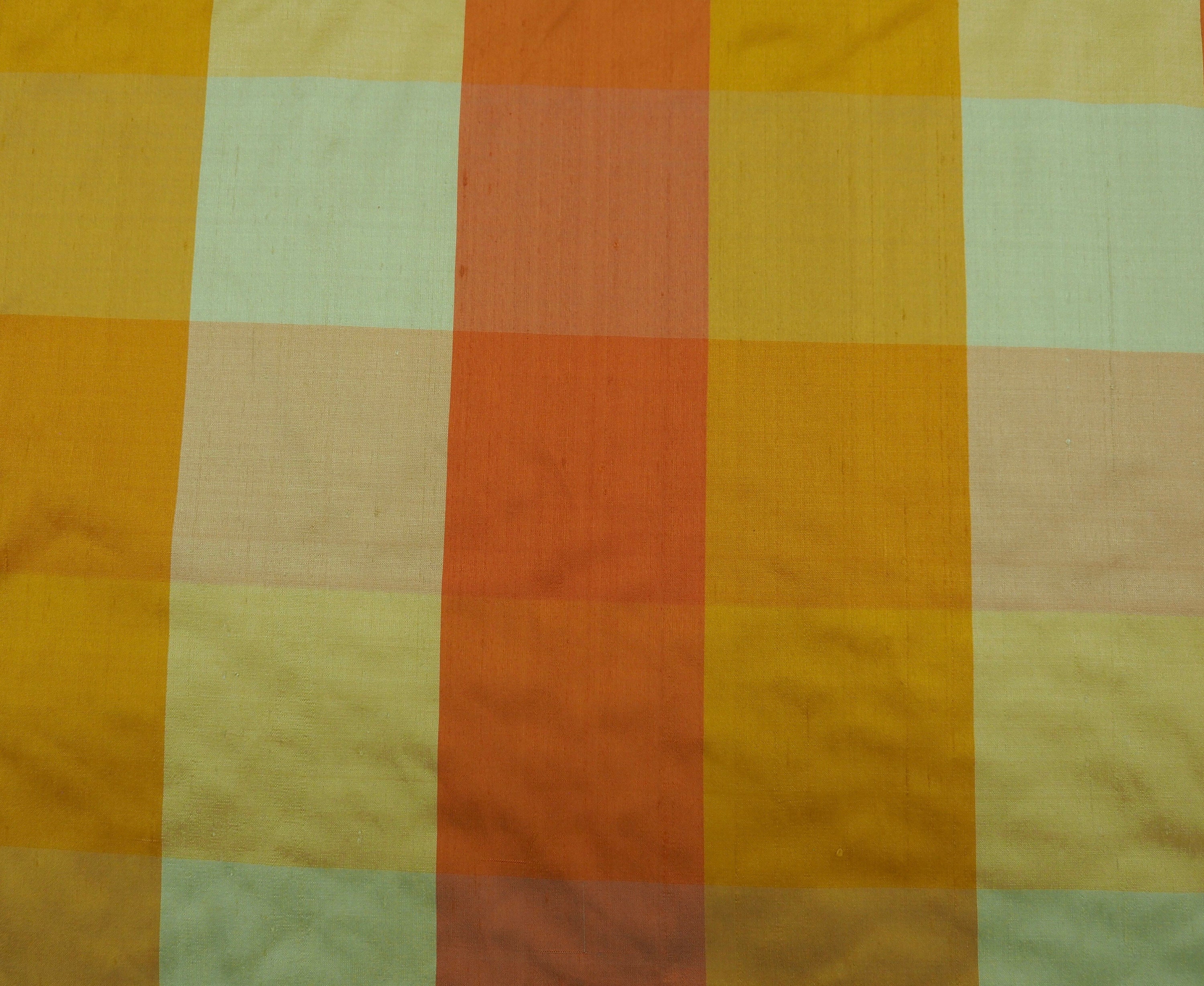 Black White 88 Plaid Silk Shantung main image 1