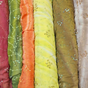 100% Beaded Silk Chiffon