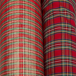 Christmas Plaid Polyester Taffeta