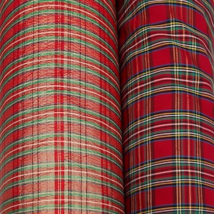 NEW Lady Alexandra 100% Silk Taffeta Red and Purple Plaid Tartan