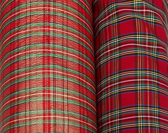 Christmas Plaid Polyester Taffeta