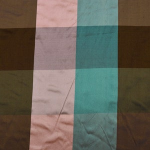 Multicolor Tartan Silk Shantung 391 Fabric