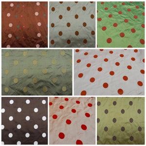 100% Silk Shantung Polka Dot