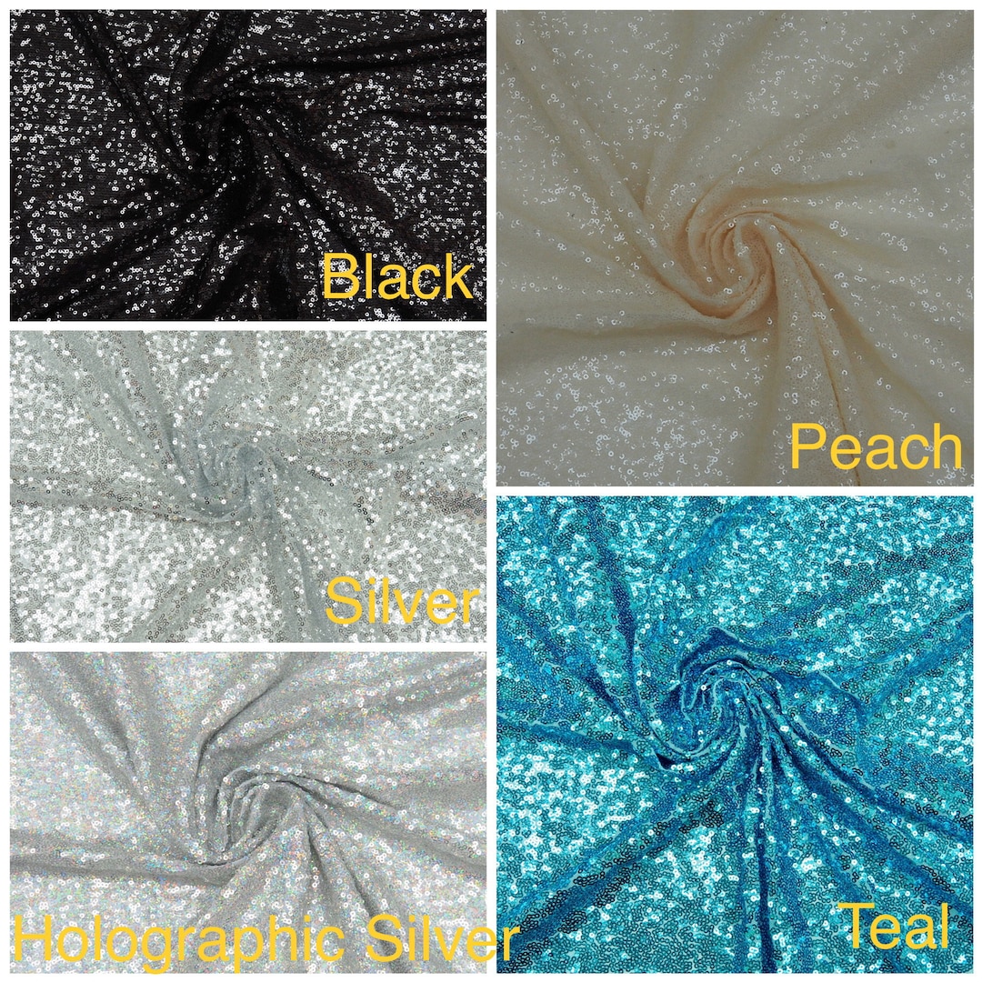 Sequin Types Polyester Stretch Sequin Fabric - Etsy