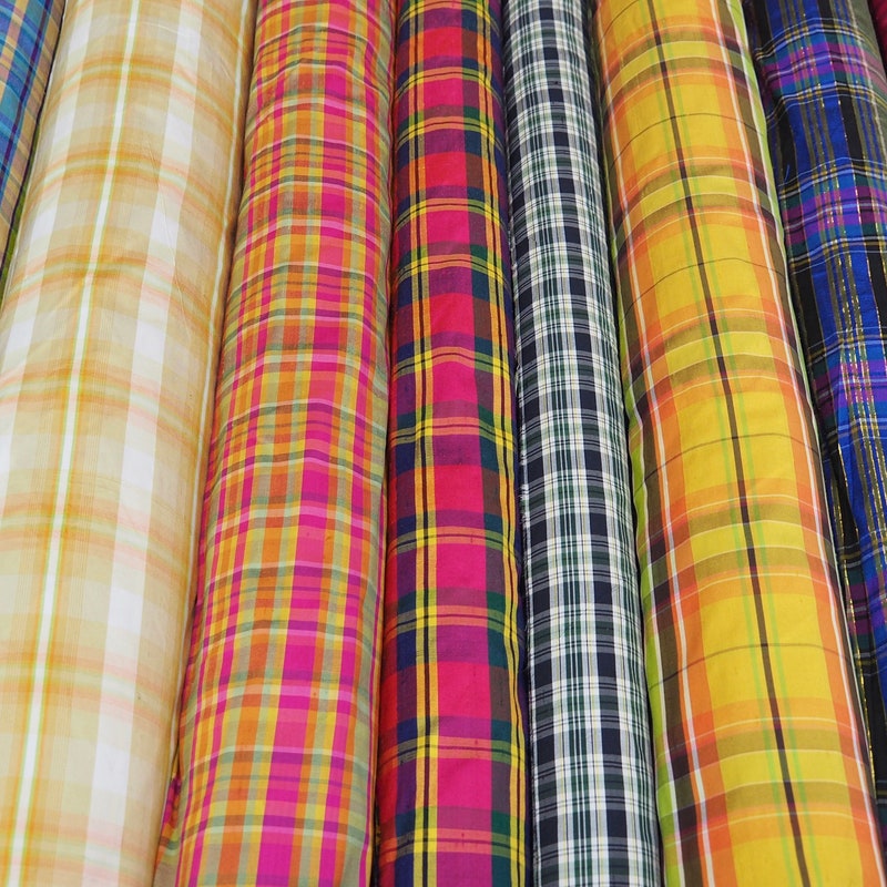 Mulitcolor Tartan Shantung 582 Fabric main image 1