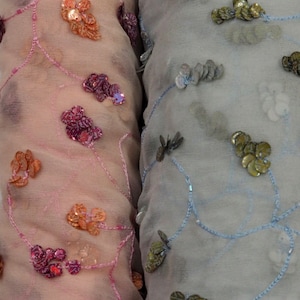 100% Beaded Silk Chiffon