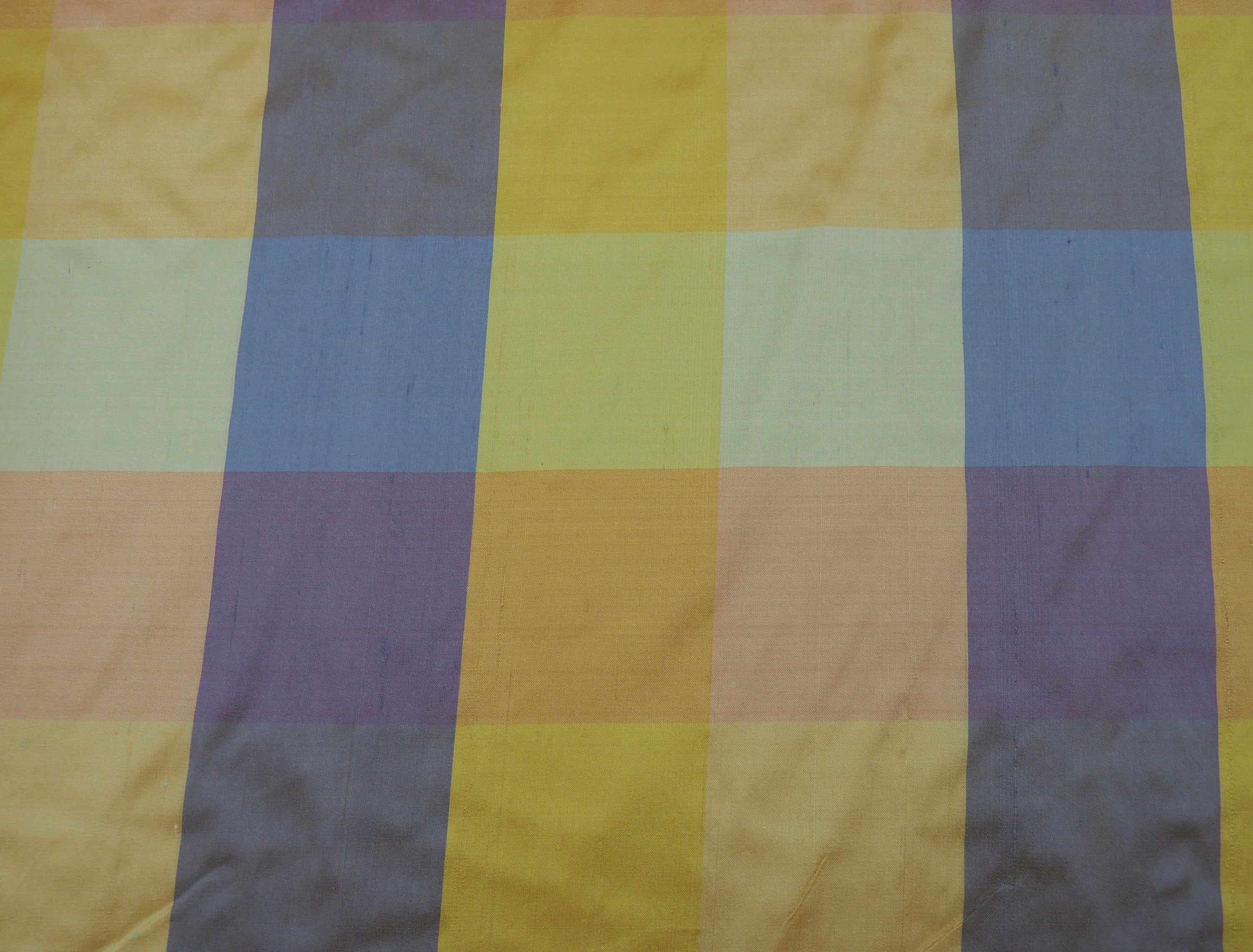 Blue Madras 157 Plaid Silk Shantung main image 0