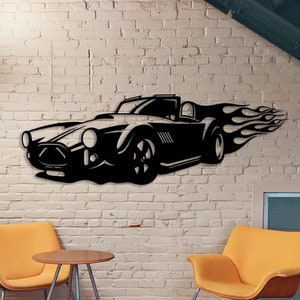 Shelby Cobra 427 car svg cut dxf file wall sticker pdf silhouette engraving template cnc cutting router digital vector download