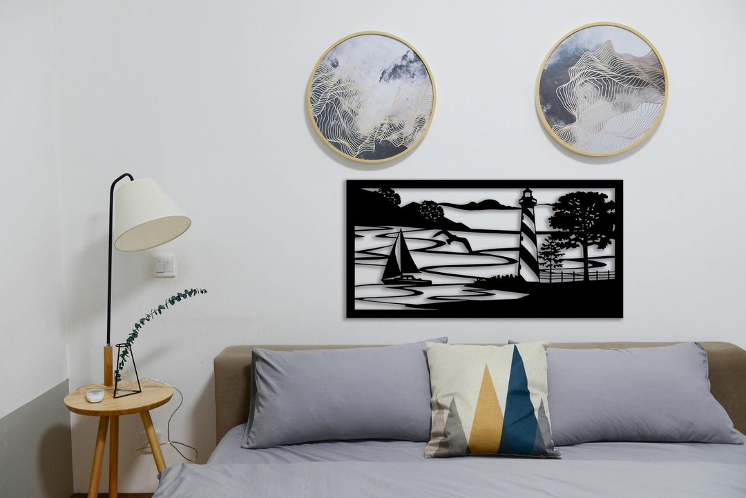 Nature Scenery Wall Decor Svg Cut Dxf File Wall Sticker Pdf Silhouette