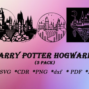 Wizard Magic 3 Bundle svg cut dxf file wall sticker pdf silhouette engraving template cnc cutting router digital vector download