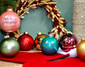 Large personalized Christmas ball (diameter 10cm)