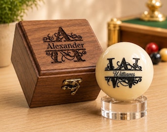 Engraved Cue Ball, Billiards Cue Ball, Best Gift For Dad, Father day gifts, Personalized Cue Ball, Customized billiards Ball, Christmas gift