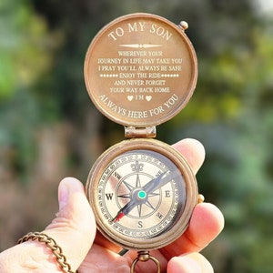To my Son Personalized Compass gift, Mother to Son Gift, Engraved Compass, Father To Son Gift, Dad To Son Gift, Complete graduation son gift