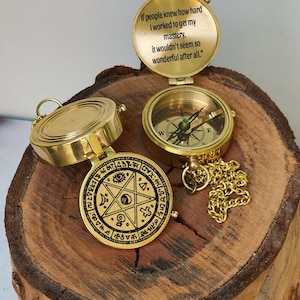 Personalized The Golden Compass &#39;Original&#39; replica Astrological signs Truth measure His dark material best Christening gifts Alethiometer