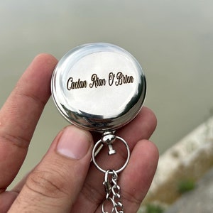 Personalized Working Silver Compass, Custom Engraved Compass, Silver Handmade Compass, Anniversary Gift , Compass For Husband, Gift For Son