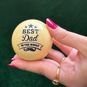 Personalized Snooker/Billiards Cue Ball - Great Gift for Dad, gift for him, boyfriend gift, Anniversary gifts, gift for Husband