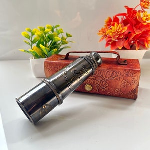 Pirate Spyglass Vintage Telescope with Personalized Barlow, Handmade brass telescope, Birthday gift, Nautical gift, Christmas gift, keepsake