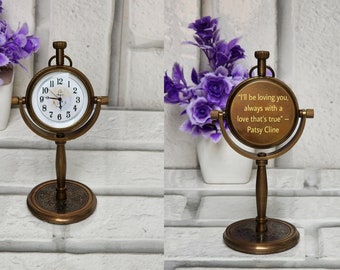 Personalized clock gift for professor/teacher, gift for dad, gift for professor, gift for men, engraved baptism gift, Christmas gift