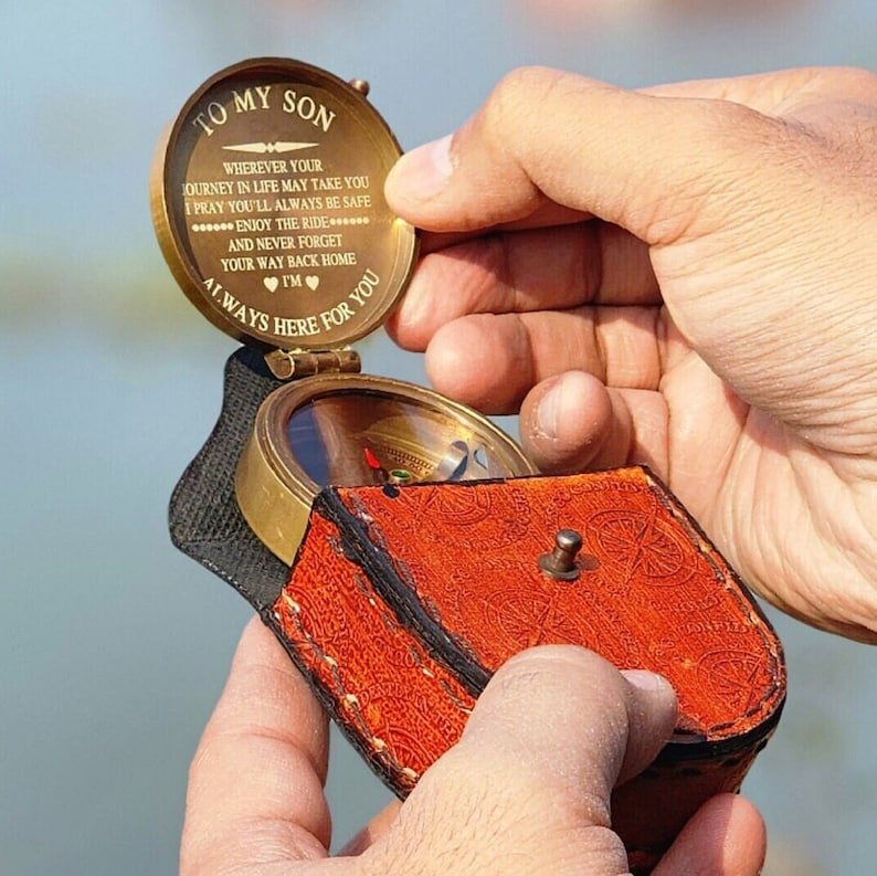 To My Son Personalized Compass Gift, Mother to Son Gift, Engraved ...